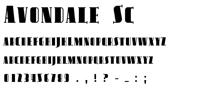 Avondale SC font